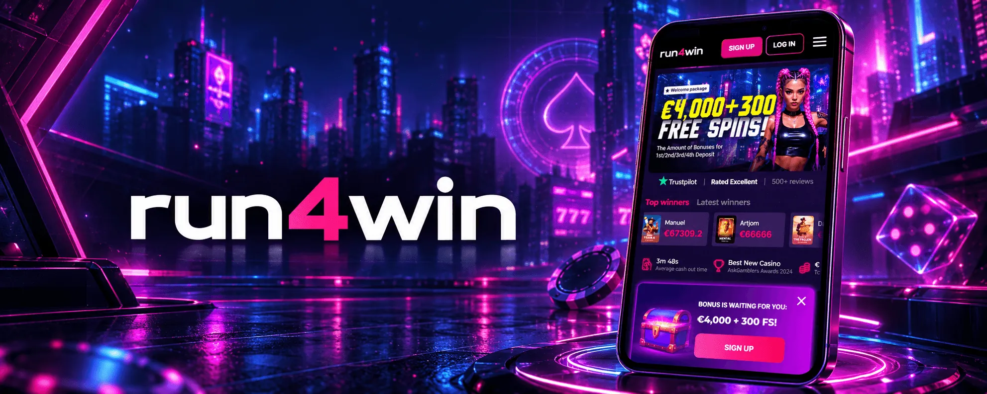 Run4Win Casino App-Screenshot